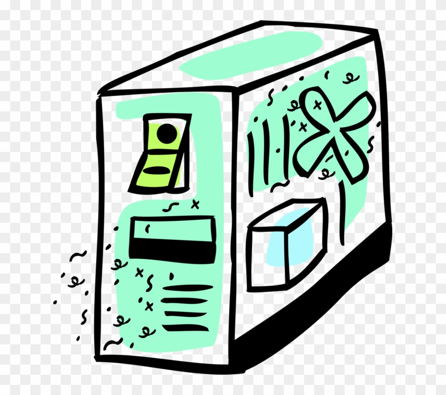 Clip Art Library Library Desktop Tower Image Illustration - Illustration - Png Download