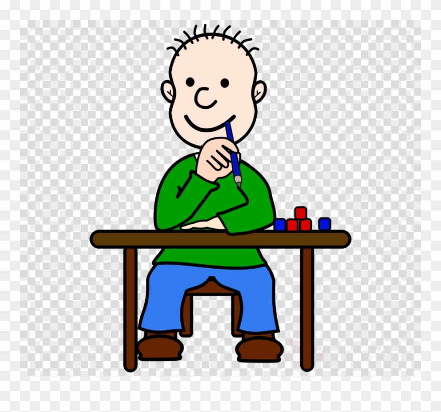 Kid Thinking Transparent Clipart Desktop Wallpaper - Student Thinking Clip Art - Png Download
