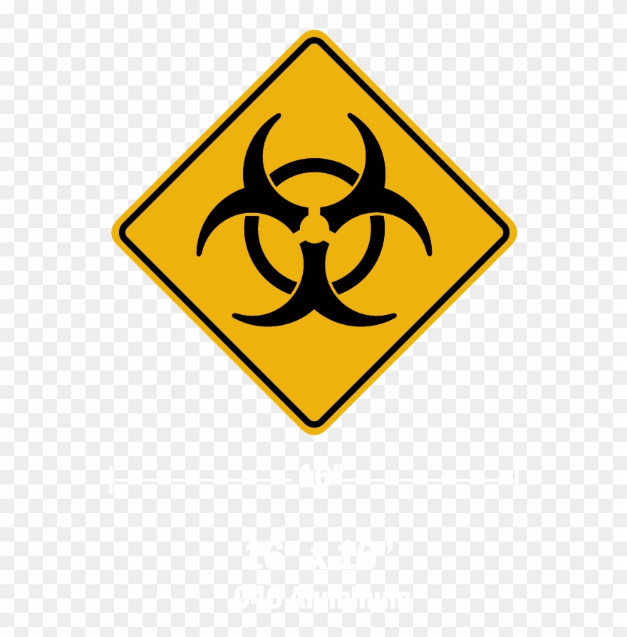 Biohazard Warning Plaque - Biological Hazard Warning Sign Clipart