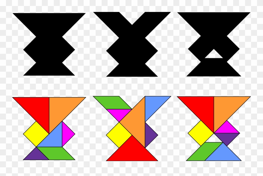 Math Pattern Clipart Images For Kids5077882 Shop Of - Tangram Paradox - Png Download