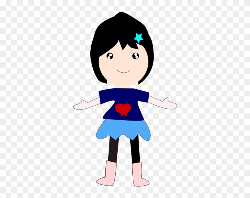 Drawing Description Cartoon Girl Woman - Cartoon Clipart