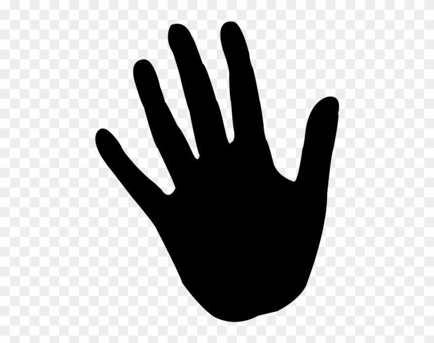 Hand, Reprint, Icon, Silhouette, Handprint, Color - Handprint Silhouette Clipart