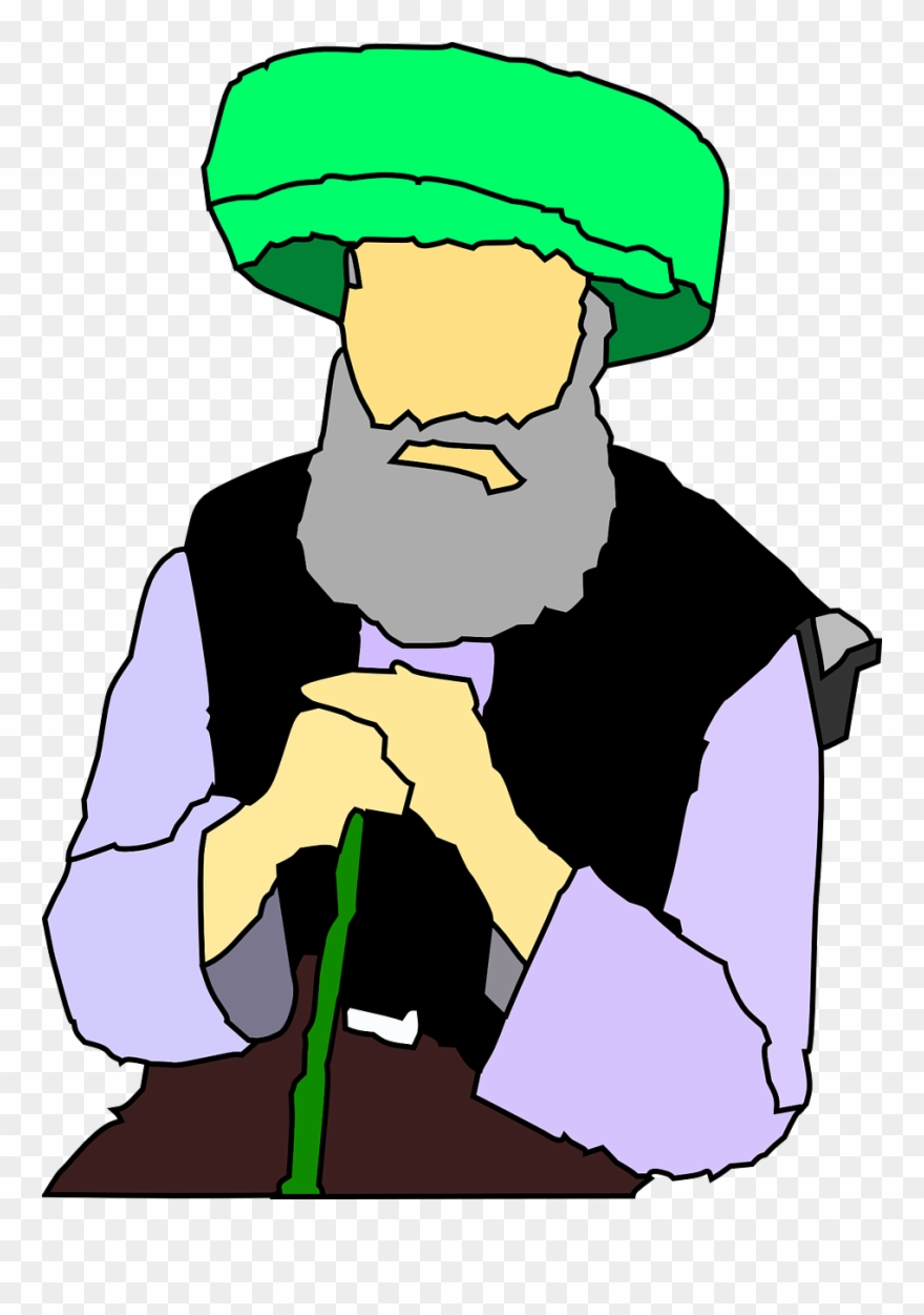 Collection Of Drought Cartoon Cliparts - Old Muslim Man Clipart - Png Download