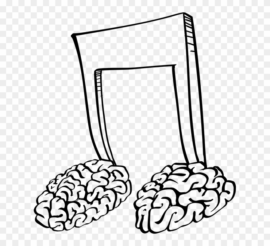 Brain And Music Notes Clipart