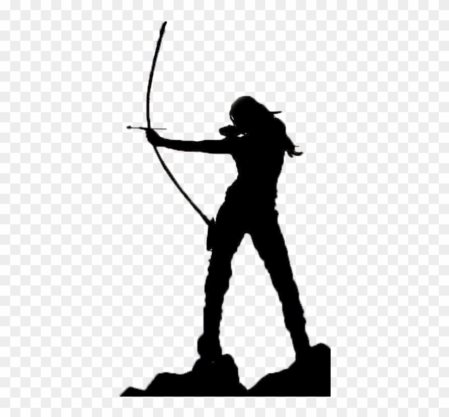 And Arrow Archery Shooting Bowhunting Silhouette - Tiro Con Arco Silueta Clipart