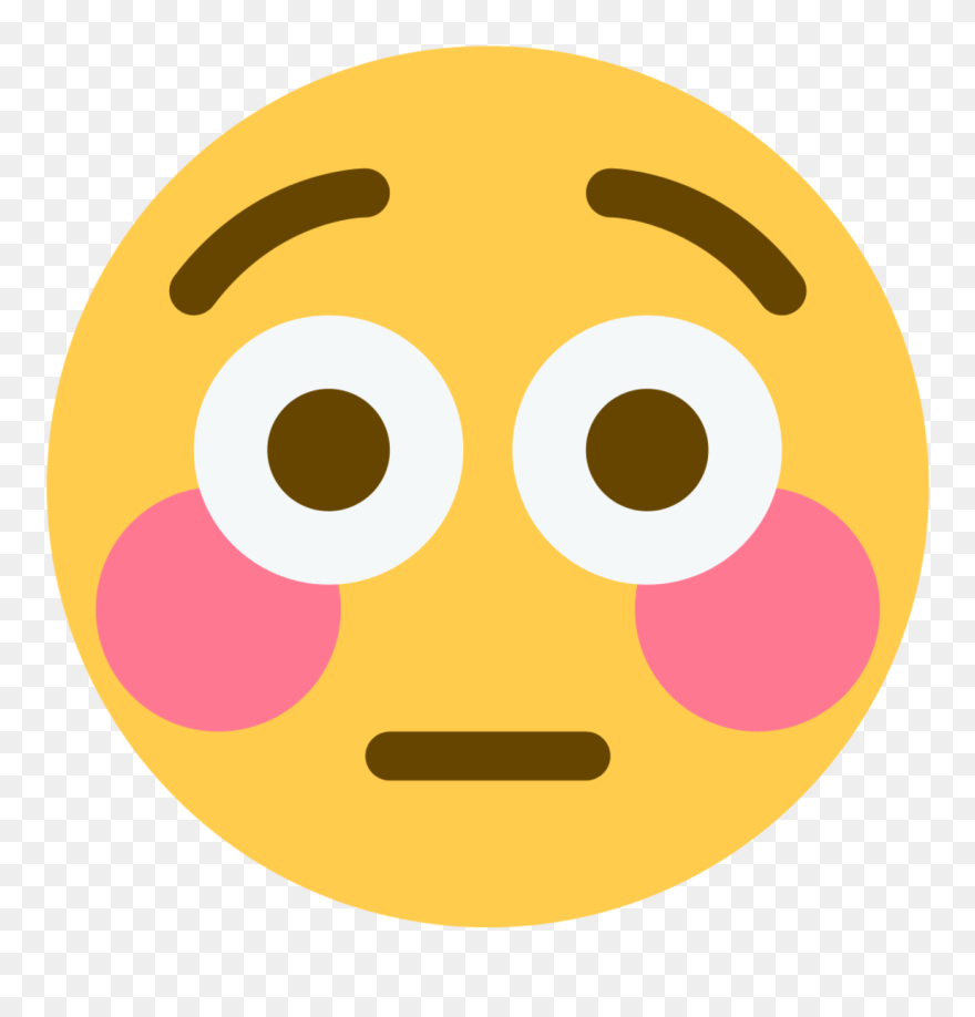 File - Twemoji 1f633 - Svg - Flushed Emoji Discord Clipart