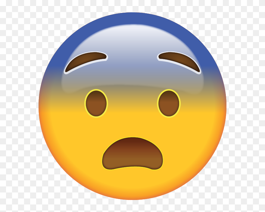 Fearful Face Emoji - Fearful Emoji Clipart