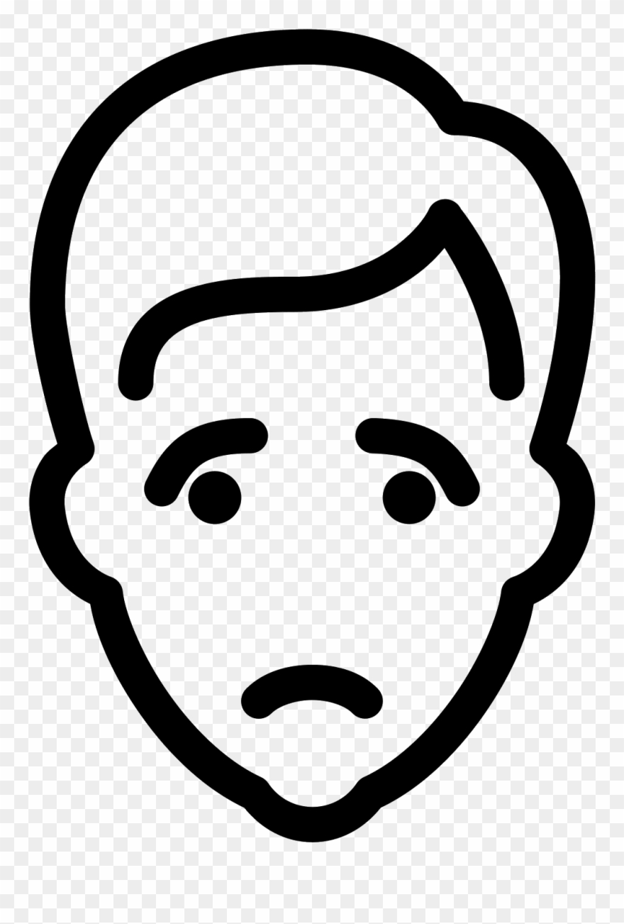 Sad Face Icon - Icone Écouter Clipart