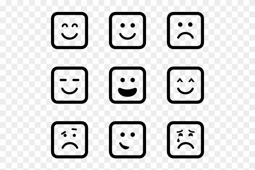 Emotions Squared - Emoji Clipart