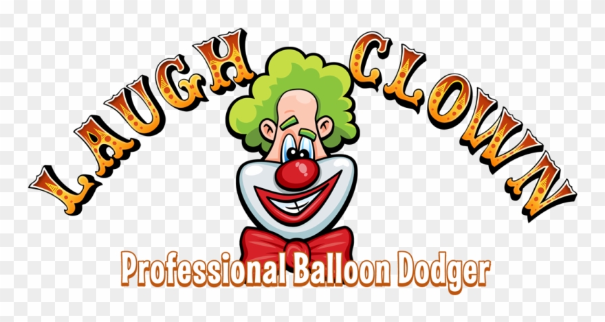Laugh Clown Professional Balloon Dodger Banner Image - 8 Inch Circle Actual Size Clipart