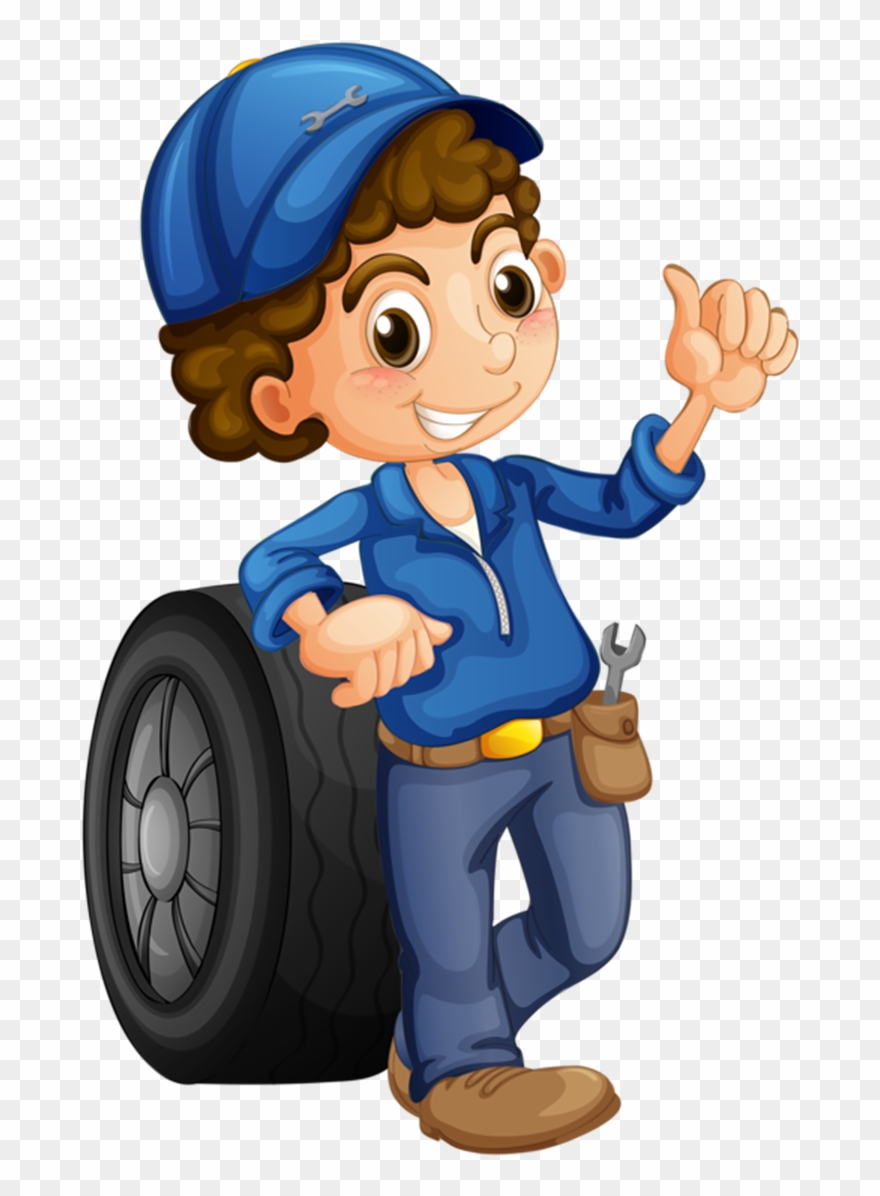 Vector Library Car Auto Illustration Maintenance Experts - Mechanic Clipart - Png Download