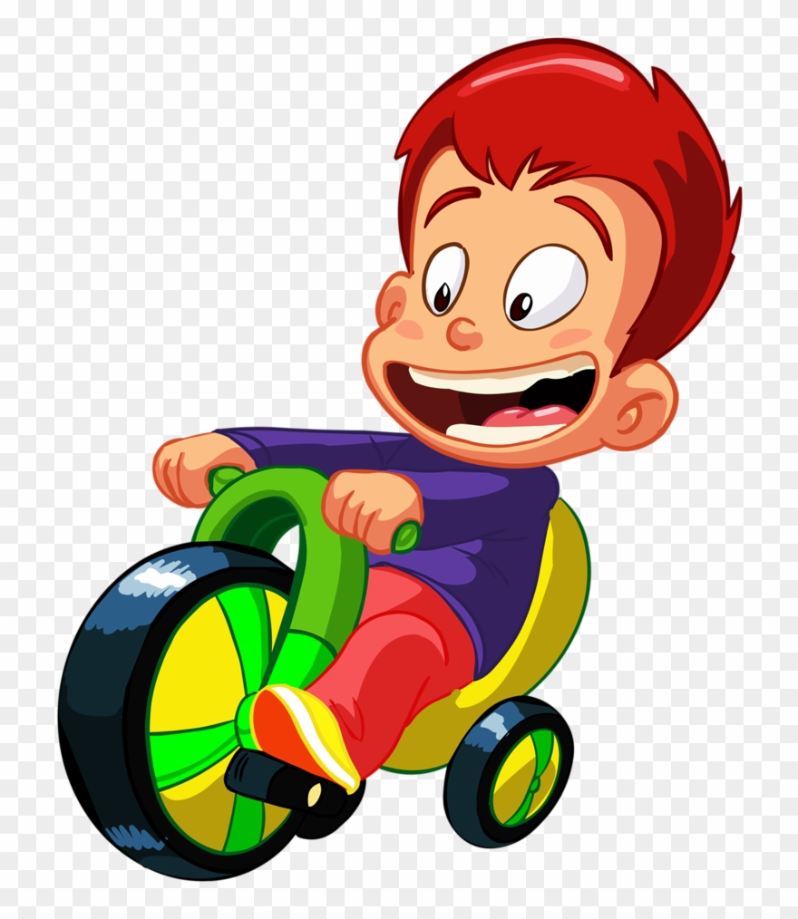 Parks & Recreation - Boy Bicycle Cartoon Png Clipart