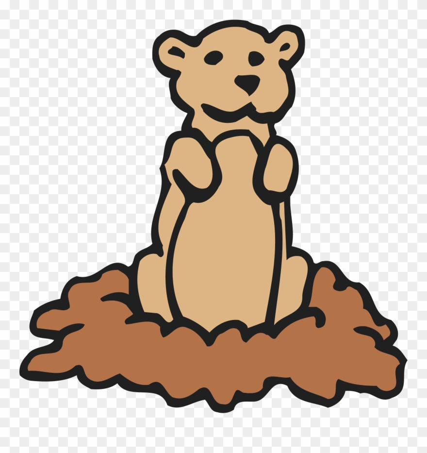 Blue Groundhog Clip Art - Groundhog Cartoon - Png Download