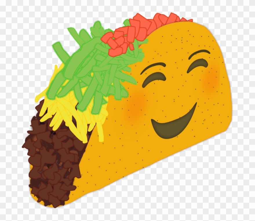 Happy Taco Car Decal Clipart Happy Taco - Happy Face Taco - Png Download