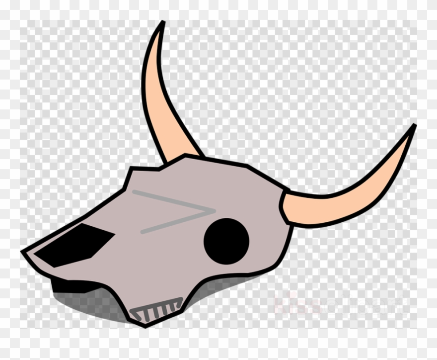 Cartoon Desert Skull Png Clipart Texas Longhorn English - Dead Animals Png Clipart Transparent Png