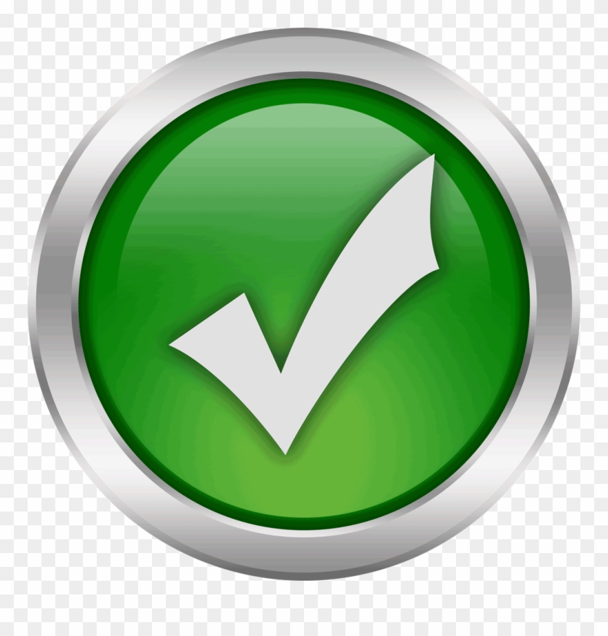 Download Tick And Cross Mark Clipart Check Mark Clip - Green Check Mark Button - Png Download