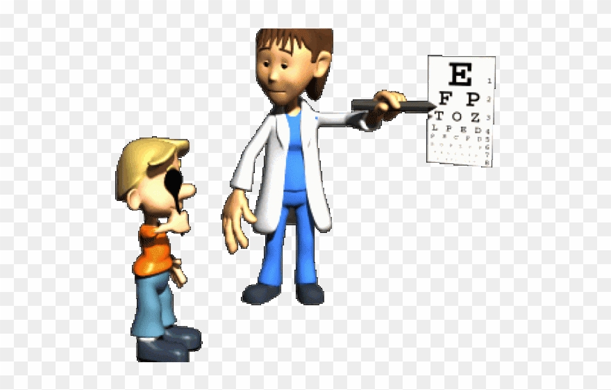 Animation Clipart Nurse - Eye Exam Animated Gif - Png Download