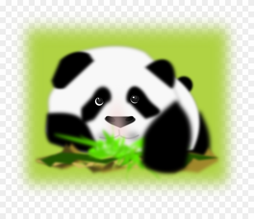 Panda Bear Back White Face Png Image - Panda Clip Art Transparent Png