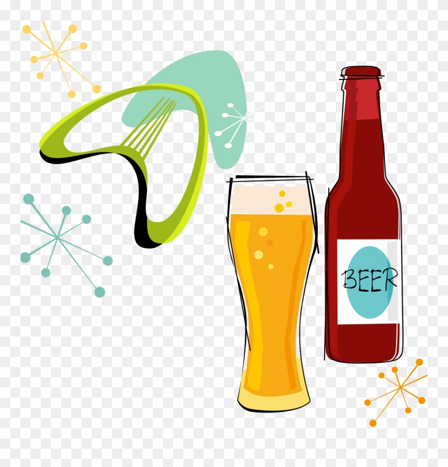 Bottle Drink Glassware Drawing - Vector Clipart