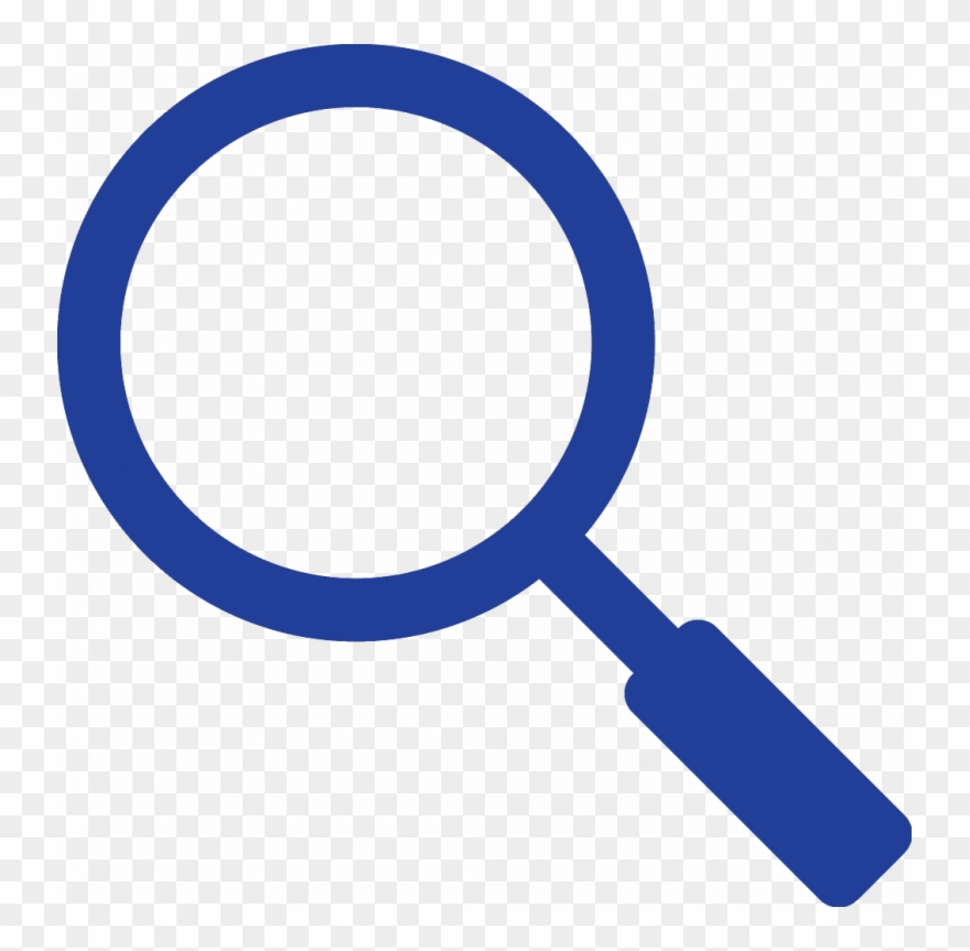 Free Navy Google Web Search Icon - Transparent Background Magnifying Glass Clipart - Png Download