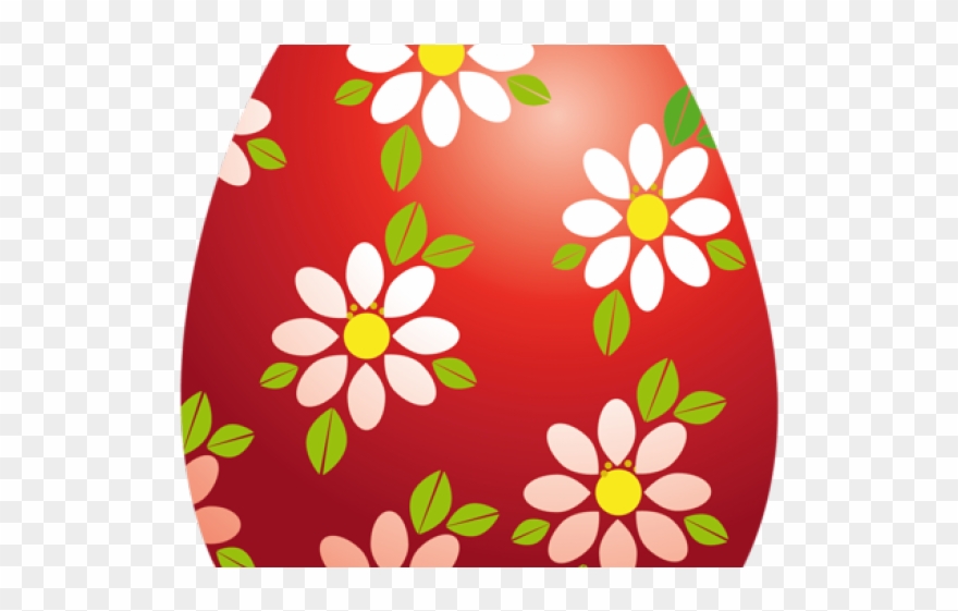 Easter Eggs Clipart Flower - Clip Art - Png Download