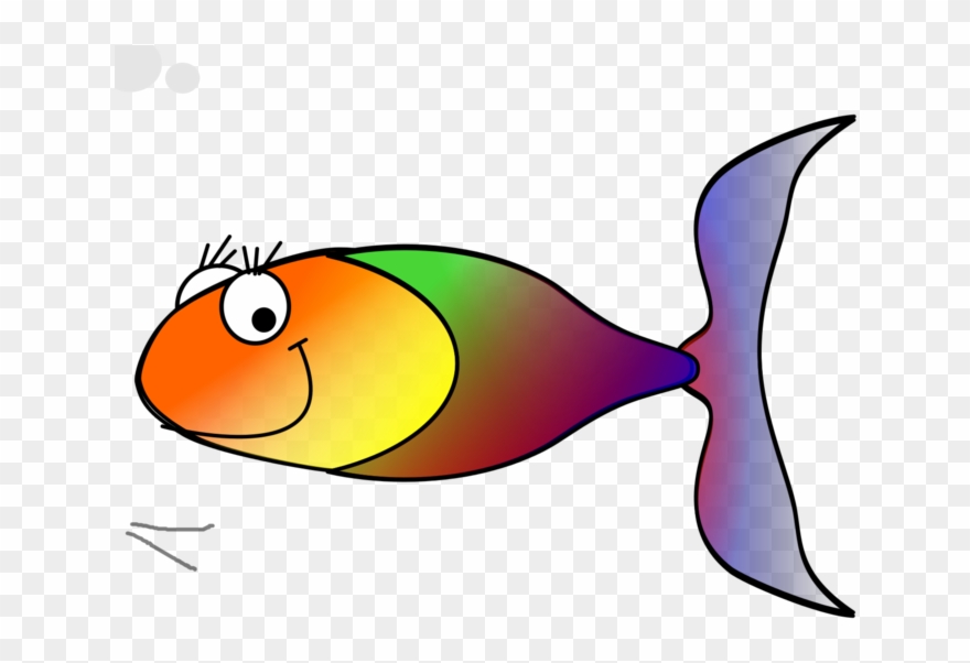 Fish Fry Clipart Group Free - Transparent Rainbow Fish Cartoon - Png Download