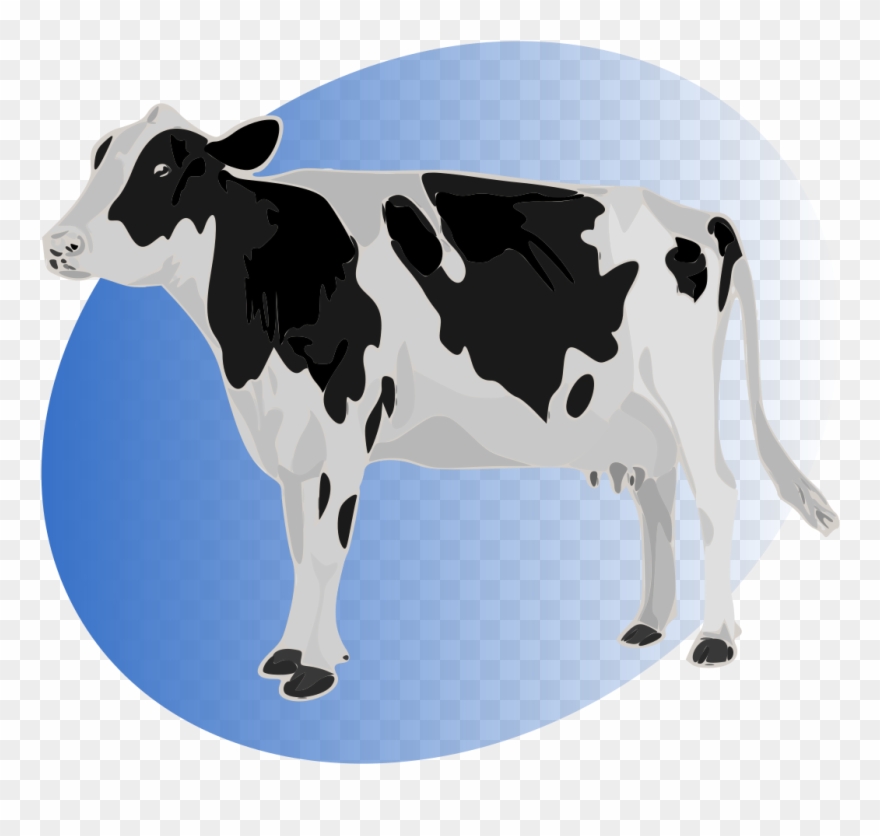 P Cow Blue - Cow Svg Clipart