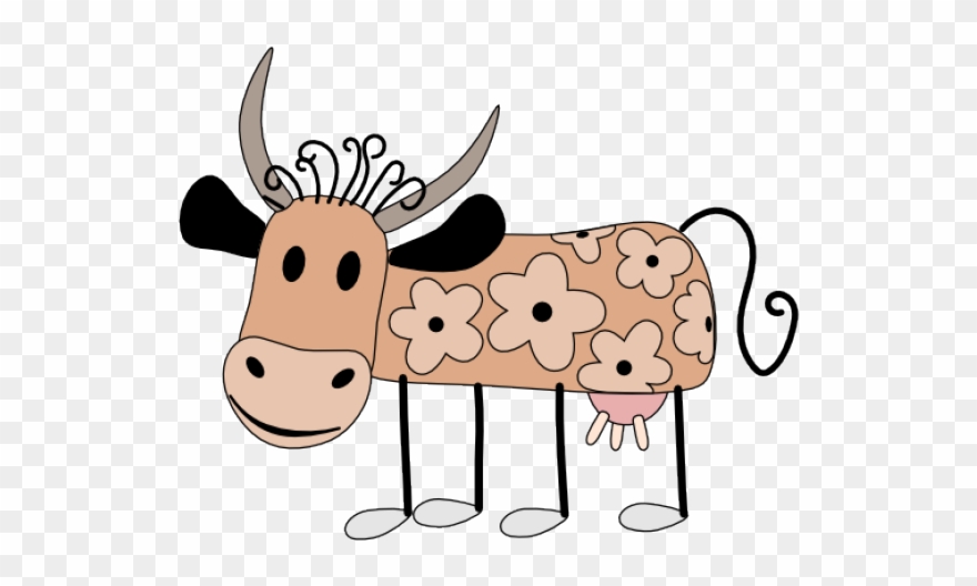 Cartoon Cow Shower Curtain Clipart