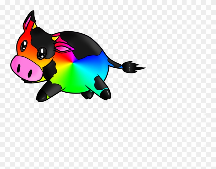 More Like Happy Cow By Melissar1 - Rainbow Cow Clipart