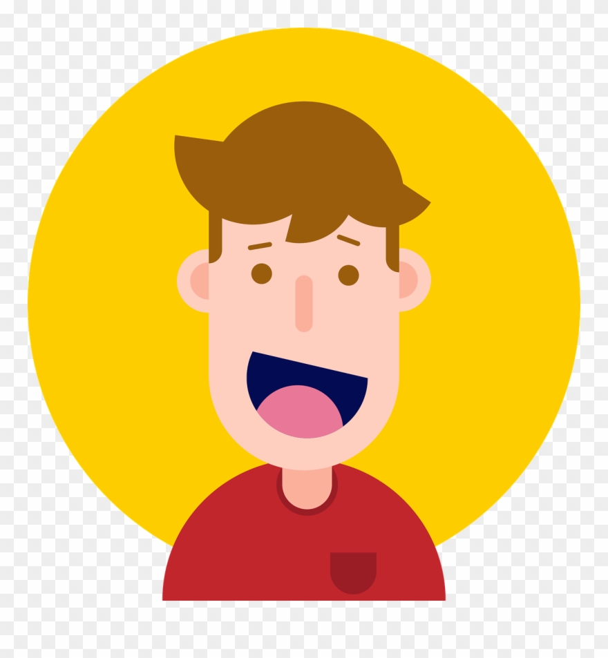 Free User Avatar Icons - Happy Flat Design Png Clipart