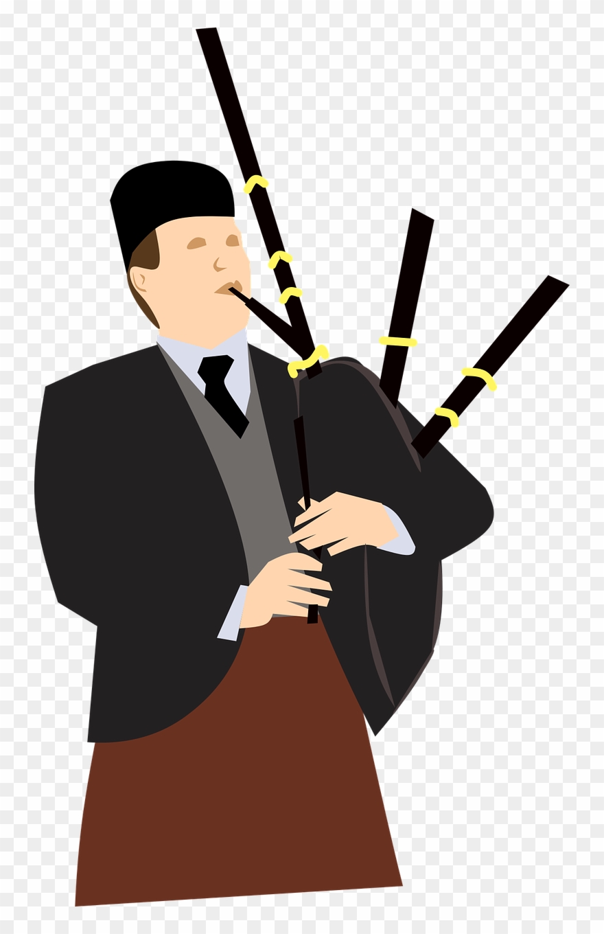 Highland Dress Traditional Bagpipes - Bagpipe Png Clipart