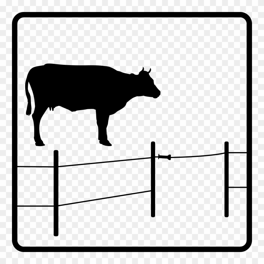 There Is A Place At Every Valley Or Mountain Station - Black And White Cow Vector Clipart