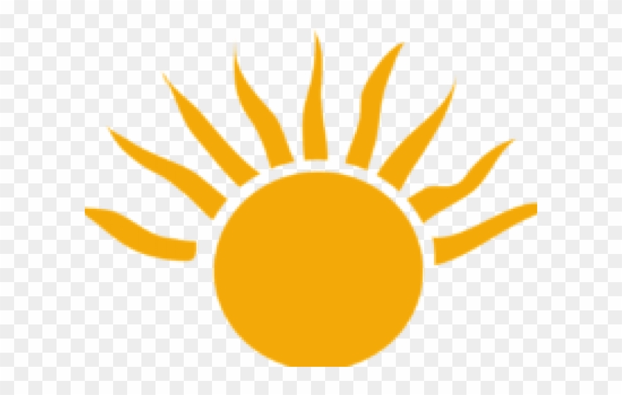 Sun Clipart Grey - Transparent Background Half Sun - Png Download