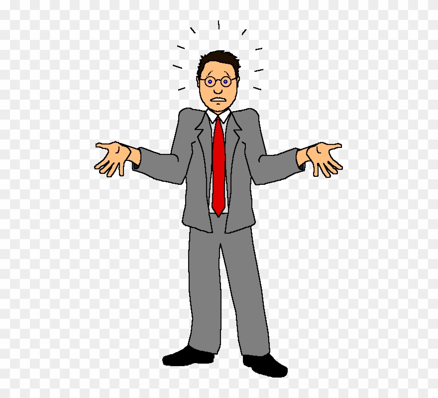 Confused Man Clipart Gif, Free Confused Man Clipart - Cartoon Person Shrugging Gif - Png Download