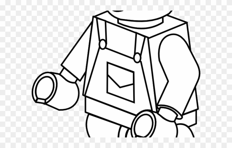 Lego Clipart Cop - Lego Construction Coloring Pages - Png Download