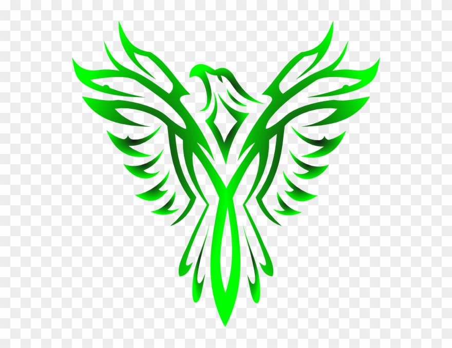 Gradient Eagle Black Clip Art At Clker - Phoenix Bird - Png Download
