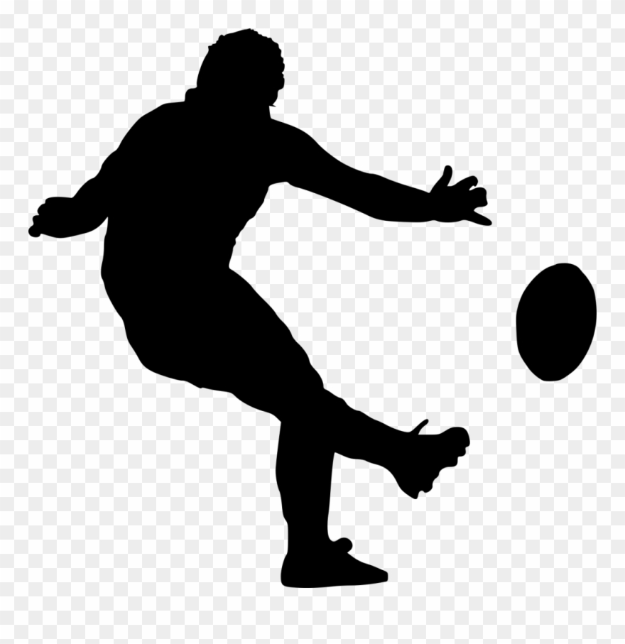Field Clipart Rugby - Transparent Rugby Ball Silhouette - Png Download