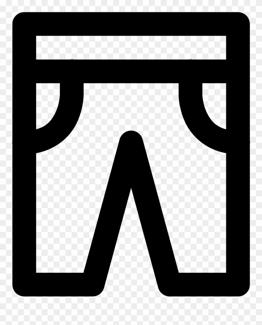 Long Shorts Icon - Trousers Clipart
