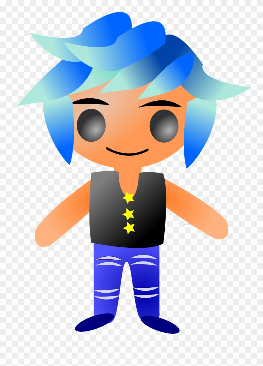 Cartoon Dude Hair Clipart