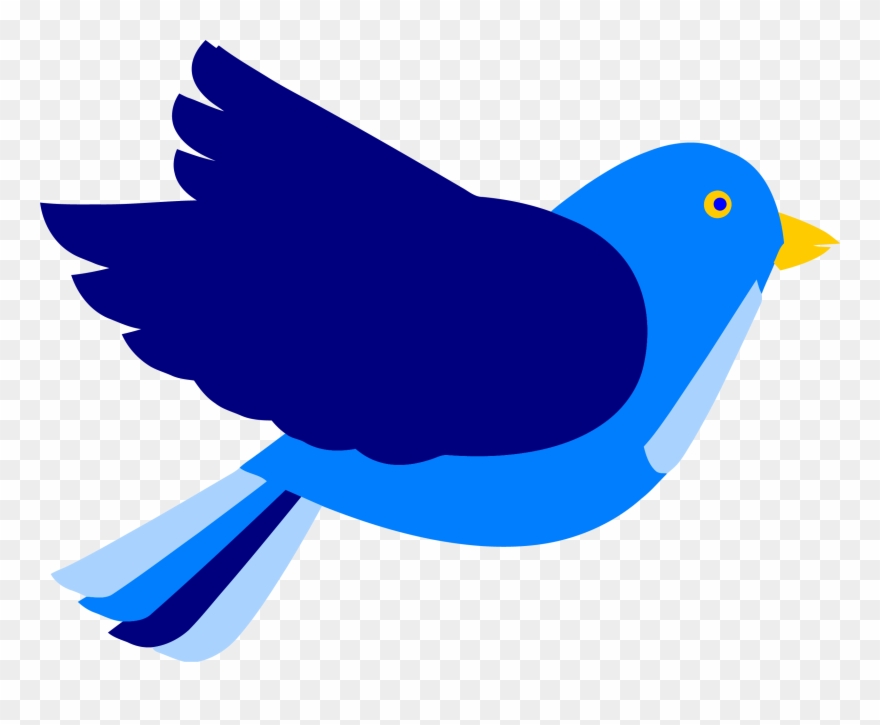 Pretty Yellow Bird Clip Art The Graphics Fairy - Blue Bird Clipart - Png Download