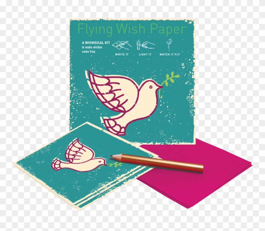 Flying Wish Paper - Flying Wish Paper - Write It., Light It, - Mini K Clipart