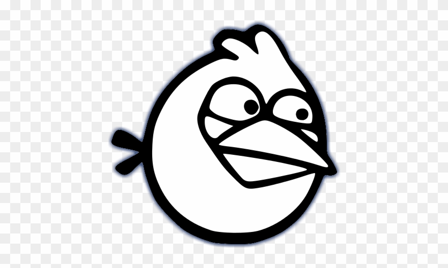 Blue Bird Angry Birds Characters In Black And White - Angry Birds Coloring Pages Blue Bird Clipart