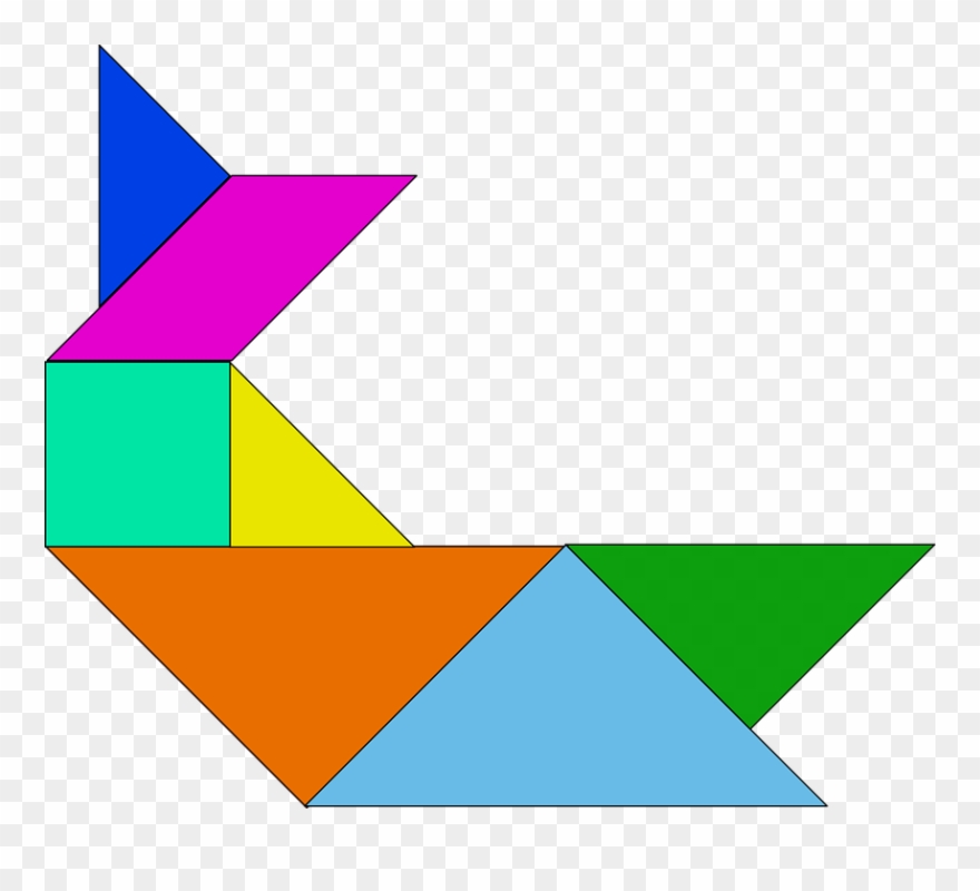 Tangram Whale Clipart