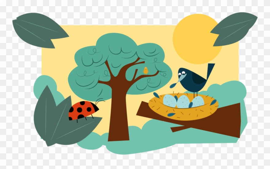 Tree Bird Nest 02 - Illustration Clipart