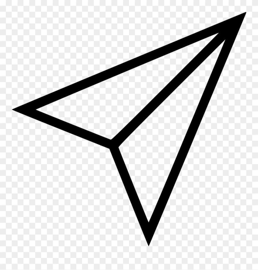 Black Shape Paper Plane - Instagram Paper Airplane Icon Clipart