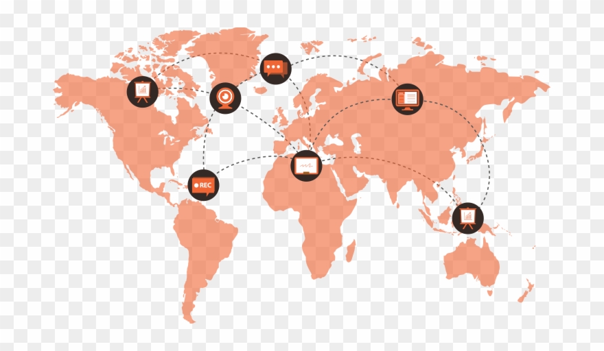 Meetinginstant Com Video Platform - World Map Clipart