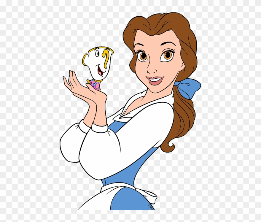 Head Clipart Belle - Belle And Chip Beauty And The Beast - Png Download