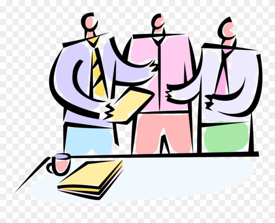 Vector Illustration Of Businessmen Exchange Ideas On Clipart