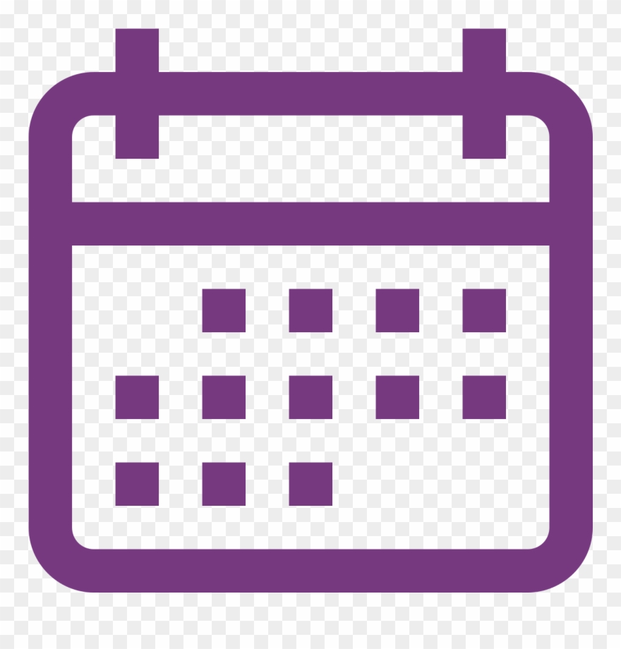 Trustee Network Voluntary Support - Date Icon Purple Clipart