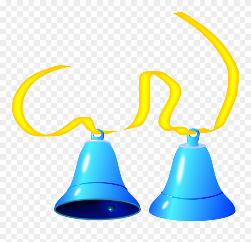 Bells Blue Ringing Ribbon Png Image - Red Christmas Bells Twin Duvet Clipart